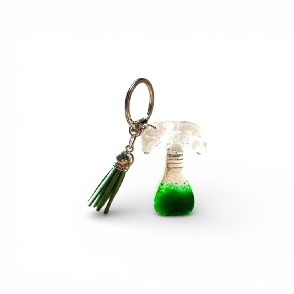 T Resin Letter Keychain - Green