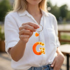 Resin Initial Keychain G – Natural Dried Flower