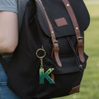 Resin Initial Keychain K – Natural Dried Flower