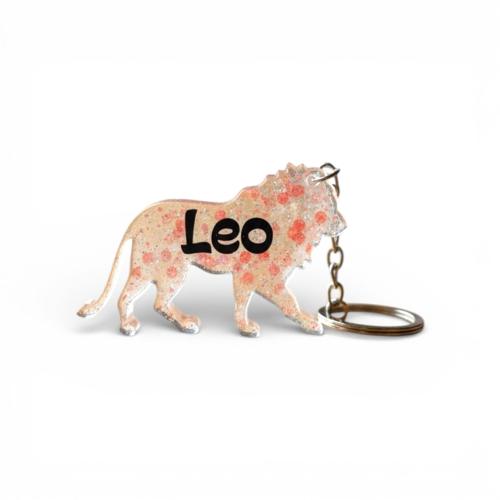 Leo Resin Star Sign Keychain
