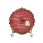 Handmade Pink Resin “Happy Birthday” Coaster