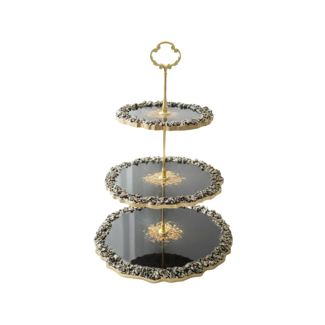 Handmade Resin 3-Tier Serving Plates Stand