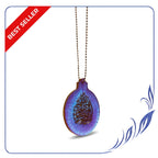 Blue Calligraphy Car Mirror Hanging