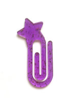 Gold Leaf Resin Star Purple Bookmark