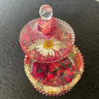 Handmade Clear Floral Resin Trinket Box with Lid