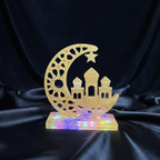 Handmade Golden Resin Ramadan LED Decoration