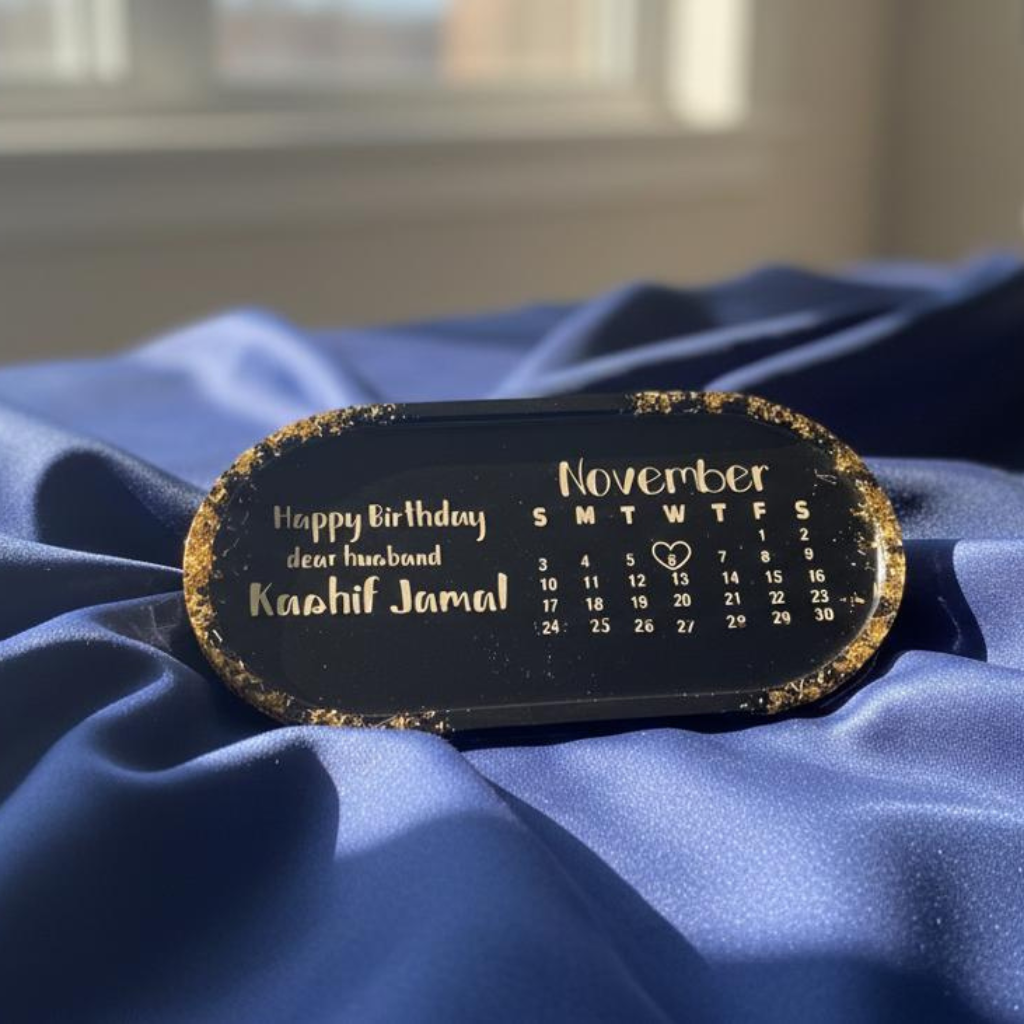 Handmade Personalized Resin Husband Birthday Coaster