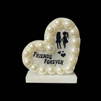Handmade Resin Friends Forever Heart Pearl Table Stand