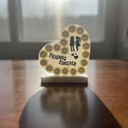 Handmade Resin Friends Forever Heart Pearl Table Stand