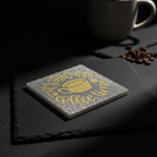 Handmade Silver Resin “It’s Always Coffee Time” Coaster