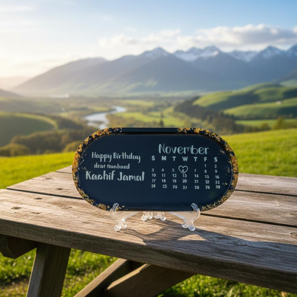 Handmade Personalized Resin Husband Birthday Coaster