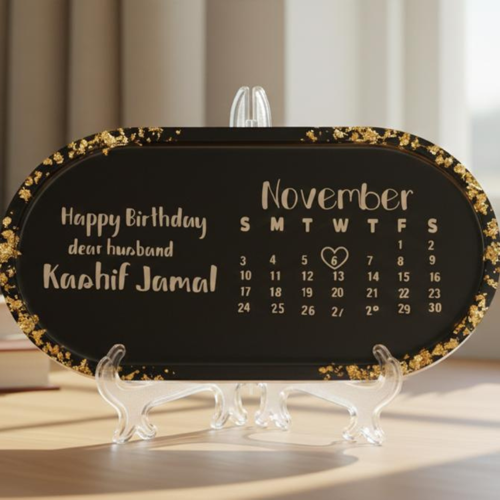 Handmade Personalized Resin Husband Birthday Coaster