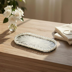 Handmade White Resin Pearl Vanity Tray