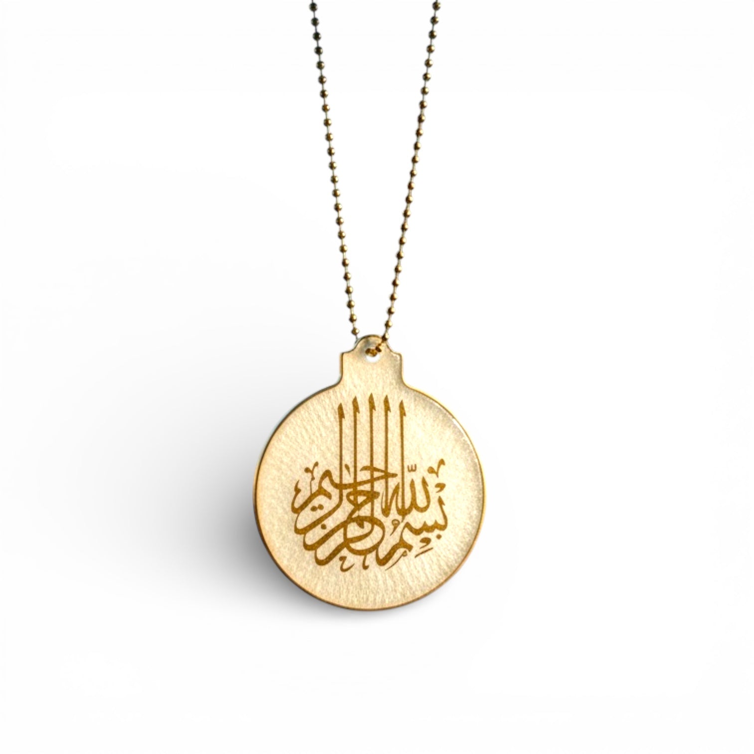 Handmade White Resin Islamic Car Hanging