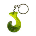 Handmade J Resin Dried Flowers Tassel Keychain
