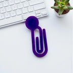 Handmade Resin Glitter Paper Clip Bookmark