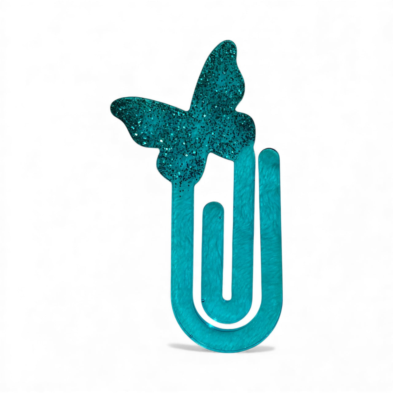 Handmade Resin Glitter Butterfly Bookmark