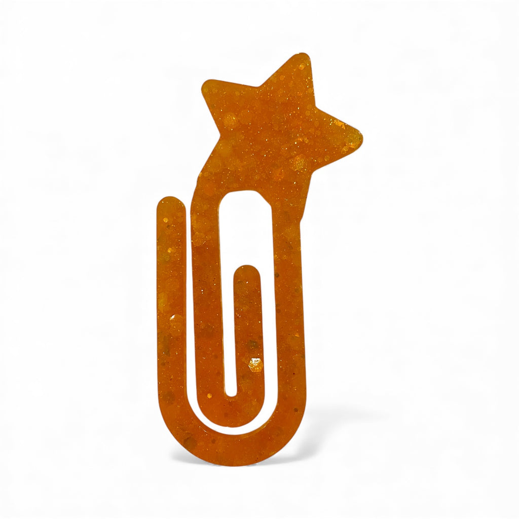 Star Shaped Resin Sequins Glitter Bookmark