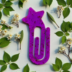 Gold Leaf Resin Star Purple Bookmark