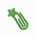 Handmade Green Star Resin Paperclip Bookmark