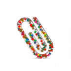 Handmade Confetti Spark Resin Paper Clip Bookmark