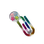 Handmade Resin Rainbow Star Paper Clip Bookmark