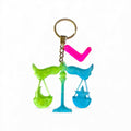 Handmade Letter L Resin Libra Keychain