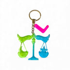 Handmade Letter L Resin Libra Keychain