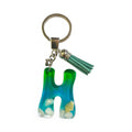 H Resin Ocean Effect Stone Shell Keychain