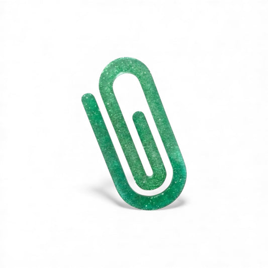 Green Glitter Resin Bookmark