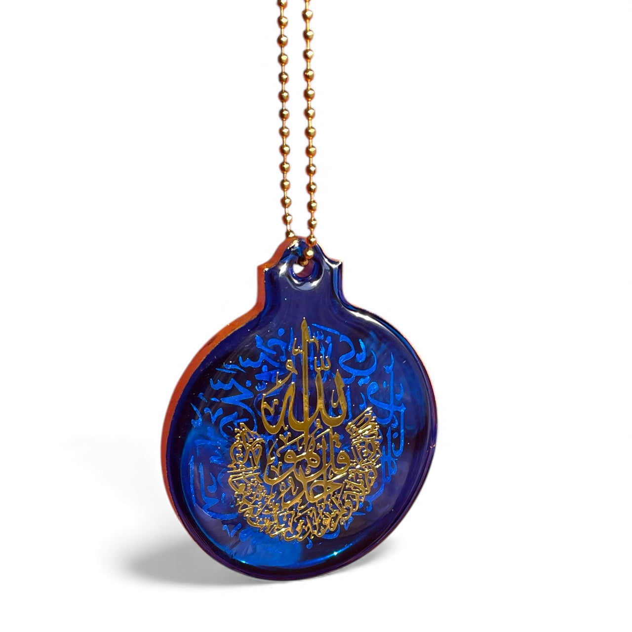 Blue Handmade Resin Car Mirror Hanging