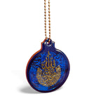 Blue Handmade Resin Car Mirror Hanging