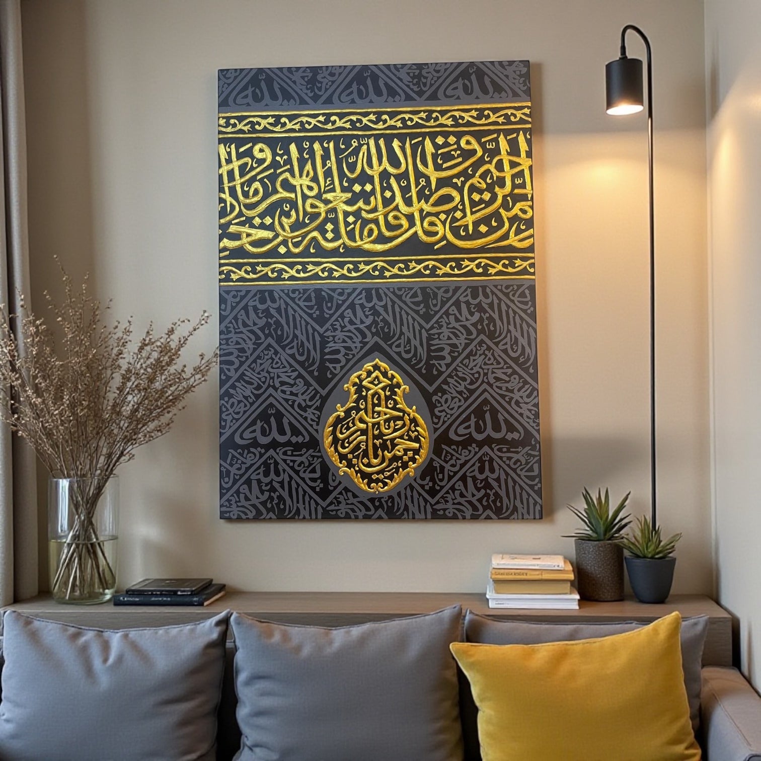Ghilaf e kaba handmade Painting