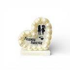 Handmade Resin Friends Forever Heart Pearl Table Stand