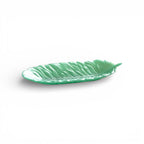 Handmade Green Resin Leaf Shape Decorative Tray
