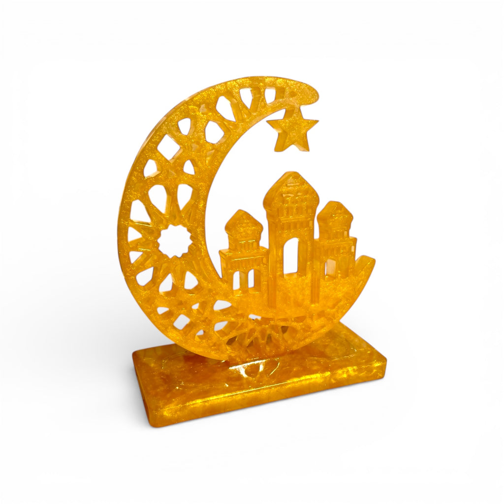 Handmade Golden Resin Ramadan LED Decoration