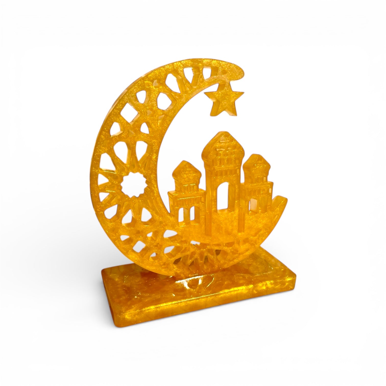 Handmade Golden Resin Ramadan LED Decoration