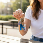 Resin Initial Keychain N – Natural Dried Flowers