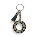Resin Initial Keychain O  – Natural Dried Flowers