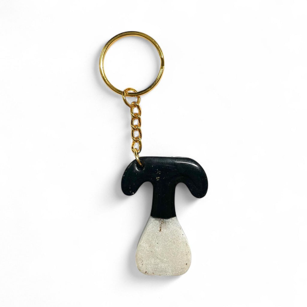 Resin Initial Keychain T