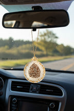 White Resin Car Rear Mirror Hanging