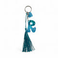 Resin Initial Keychain R – Natural Dried Flowers