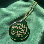 Handmade Green Resin Islamic Car Mirror Hanging